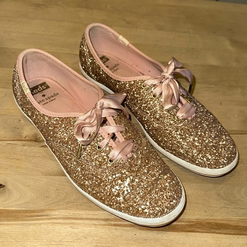 KATE SPADE♠️Gorgeous Encrusted Keds - Picture 2 of 12